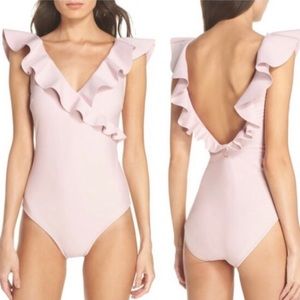 NWT Ted Baker Ruffle light pink swimsuit